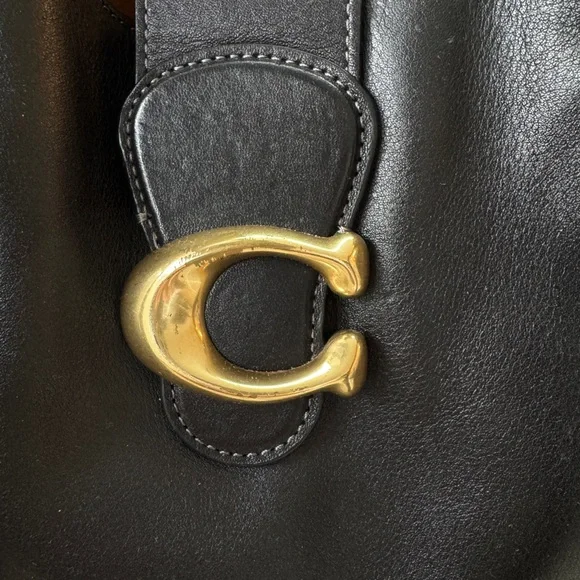 Coach Black Leather Theo Tote - Picture 5 of 9